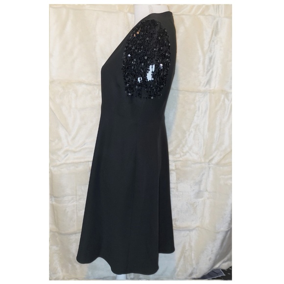 NWT Kate Spade Black sequin fringe swing dress - Picture 4 of 8